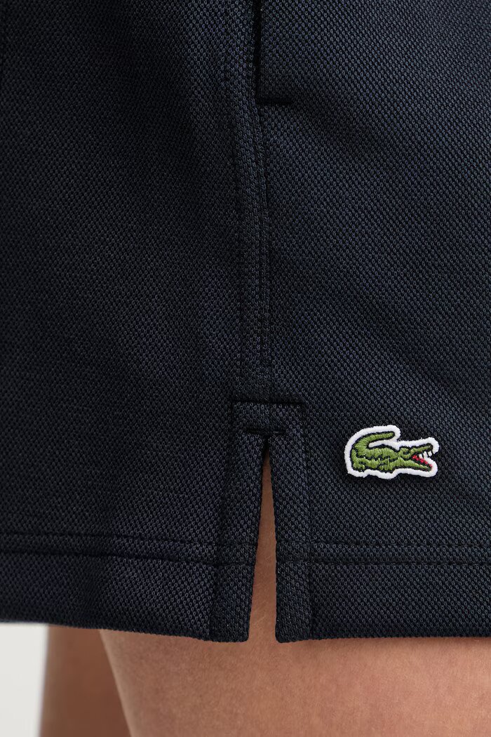 Lacoste спортен къс панталон дамски от памук тъмносин GF6901