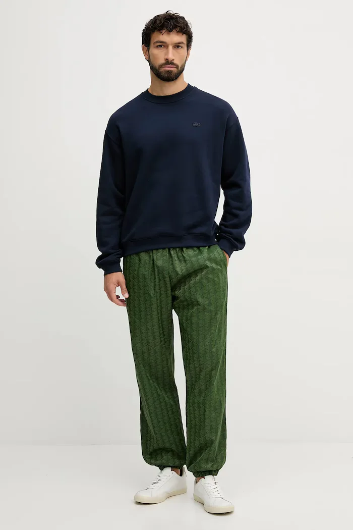 Lacoste Спортен панталон мъжки в зелено с десен XH8908