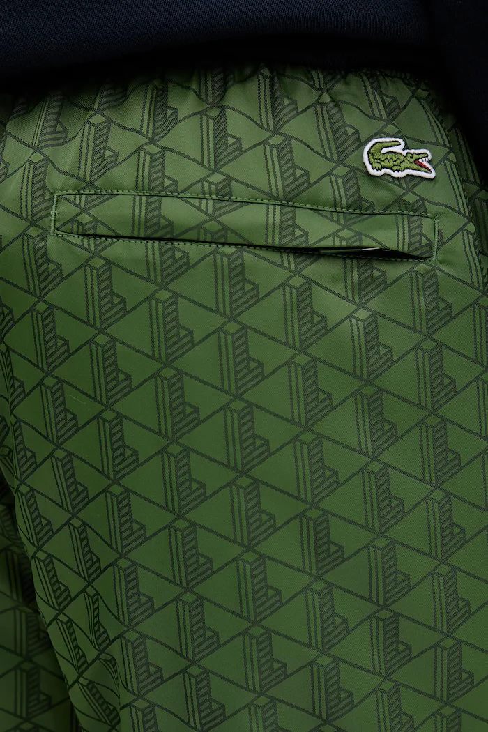 Lacoste Спортен панталон мъжки в зелено с десен XH8908