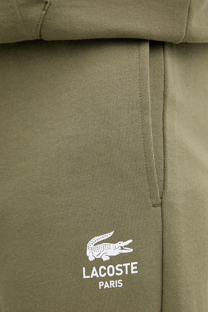Lacoste спортен панталон от памук зелен със стандартна талия XH2724