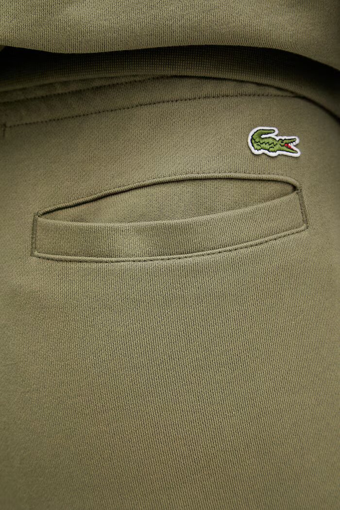 Lacoste спортен панталон от памук зелен със стандартна талия XH2724