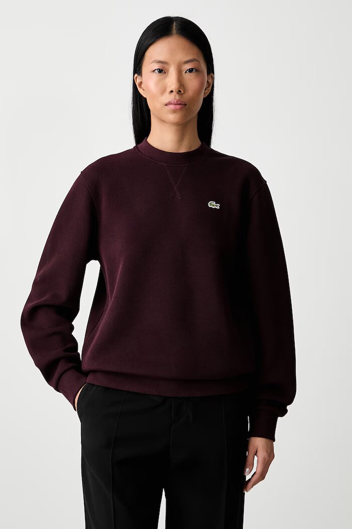 Lacoste суичър дамски с памук черен SF5245