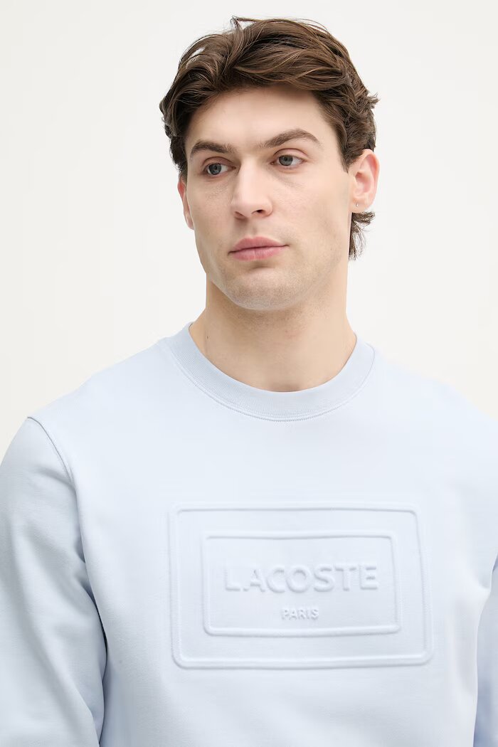Lacoste Суичър мъжки от памук син SH0795