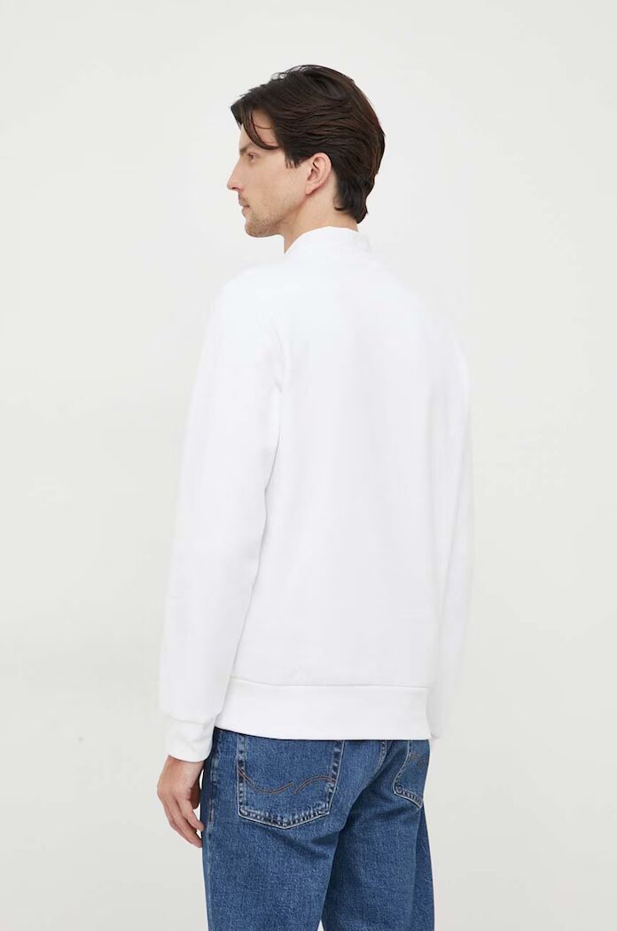Lacoste суичър мъжки с памук бял SH9608