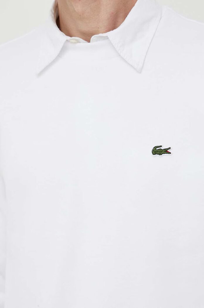 Lacoste суичър мъжки с памук бял SH9608