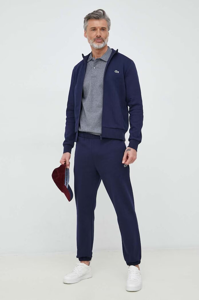 Lacoste Суичър мъжки в тъмносиньо с изчистен дизайн SH9622