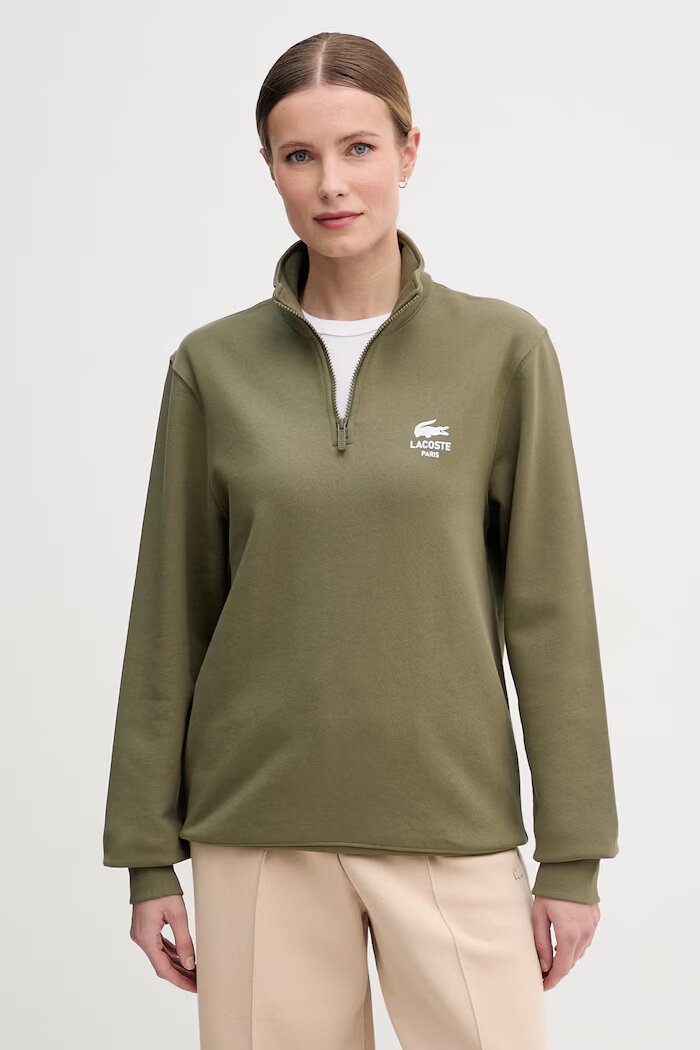 Lacoste суичър от памук зелен SH2735