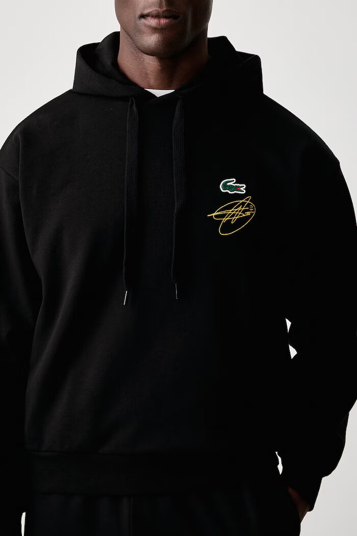 Lacoste суичър с качулка мъжки черен SH9948