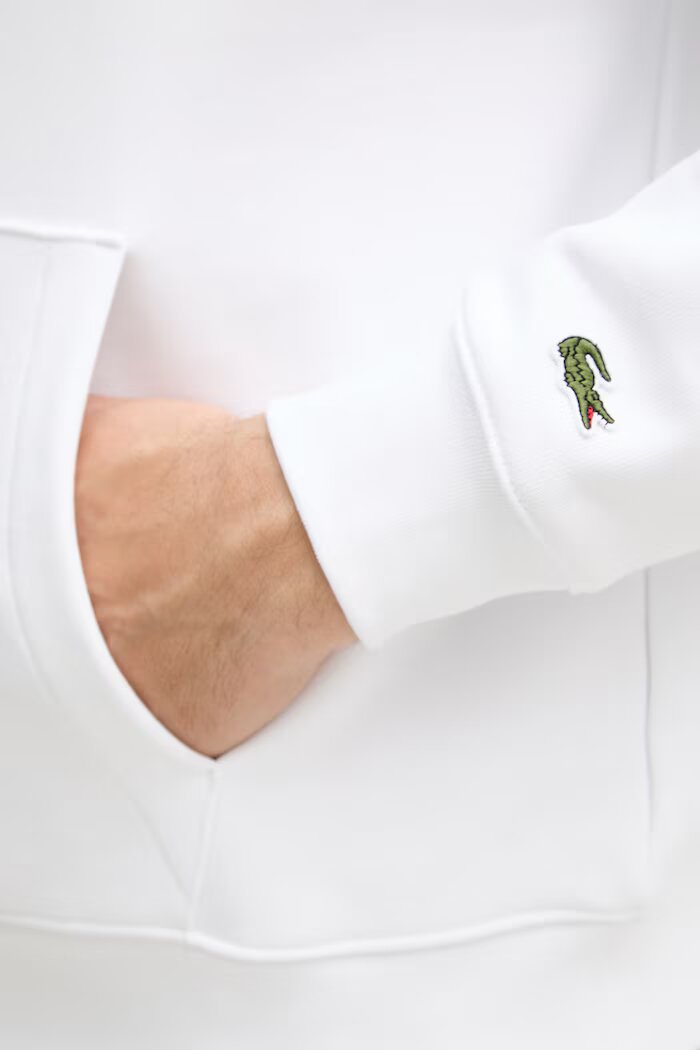 Lacoste суичър с качулка мъжки от памук бял SH1371