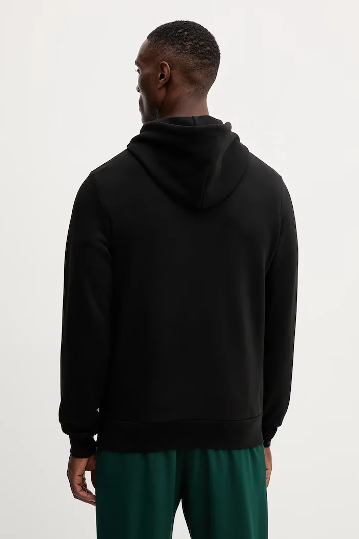Lacoste суичър с качулка мъжки от памук черен SH9839