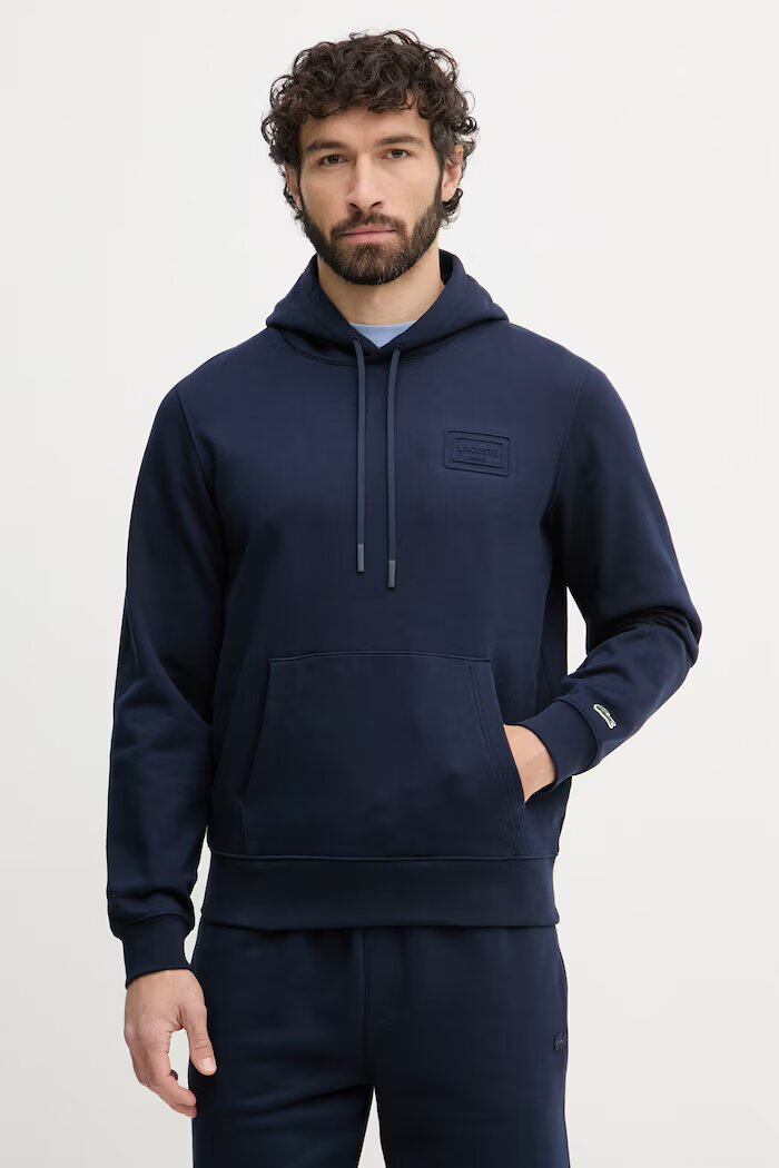 Lacoste Суичър с качулка мъжки от памук тъмносин SH0785