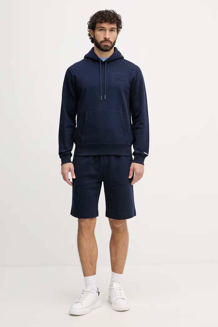 Lacoste Суичър с качулка мъжки от памук тъмносин SH0785