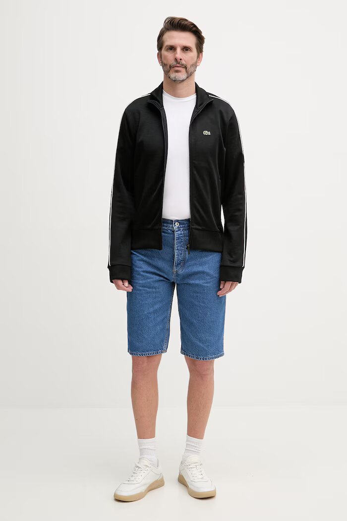 Lacoste суичър с цип мъжки черен SH1457
