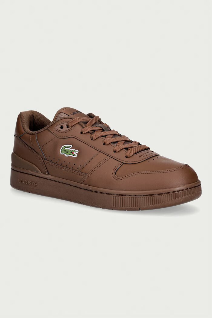 Lacoste T-CLIP SET маратонки мъжки от кожа кафяви 52SMA0040