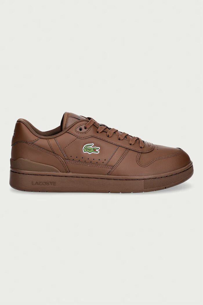 Lacoste T-CLIP SET маратонки мъжки от кожа кафяви 52SMA0040