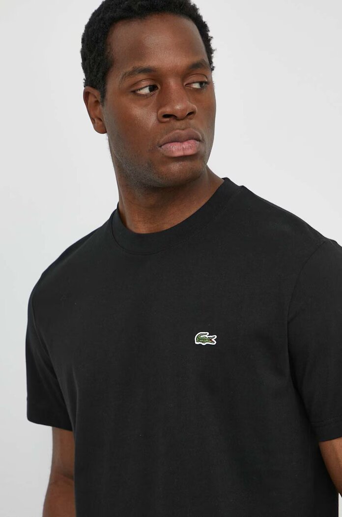 Lacoste Тениска basic мъжка от памук черна TH7318