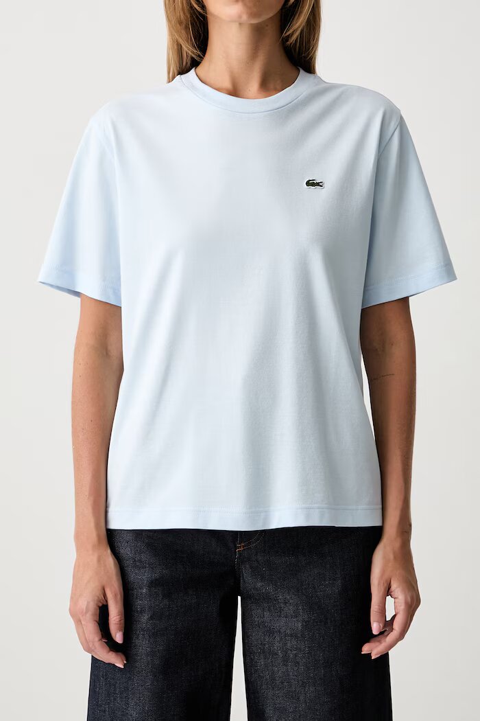 Lacoste тениска дамска от памук синя TF7215