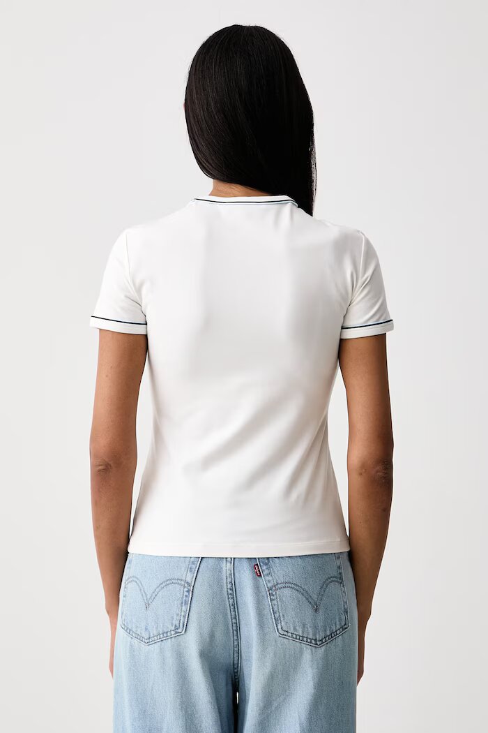 Lacoste тениска дамска с памук бежова TF5289