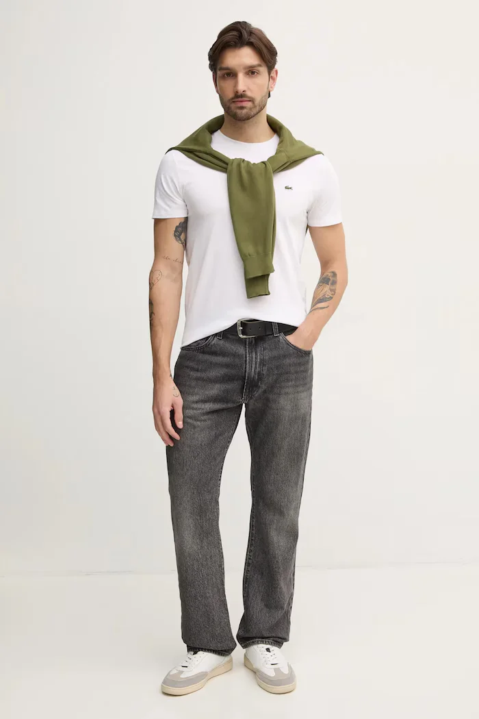 Lacoste тениска мъжка от памук бяла TH6709
