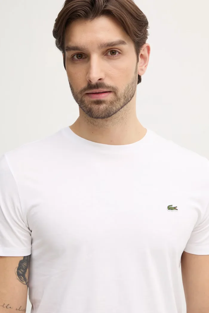 Lacoste тениска мъжка от памук бяла TH6709