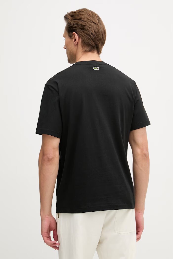 Lacoste тениска мъжка от памук черна TH1433