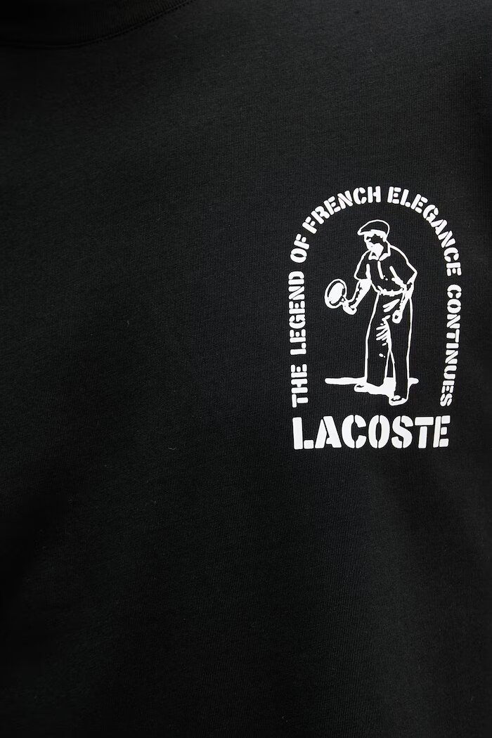 Lacoste тениска мъжка от памук черна TH1433