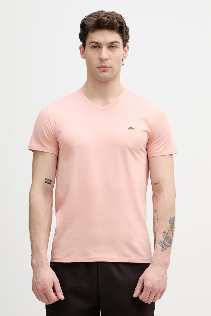 Lacoste тениска мъжка от памук оранжева TH6710
