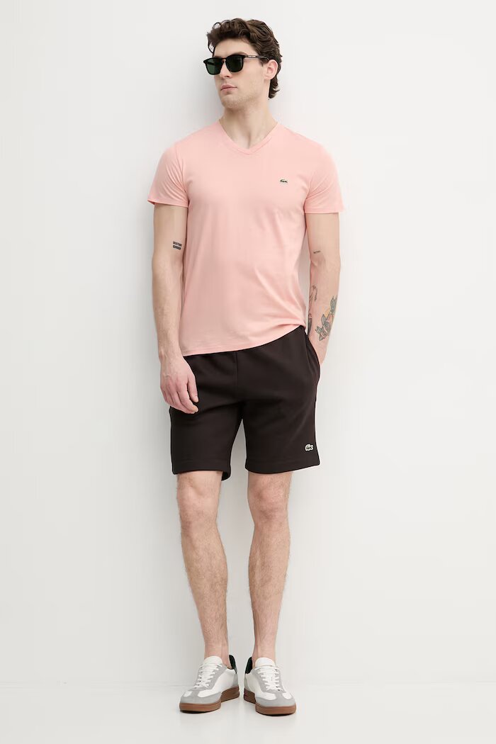 Lacoste тениска мъжка от памук оранжева TH6710