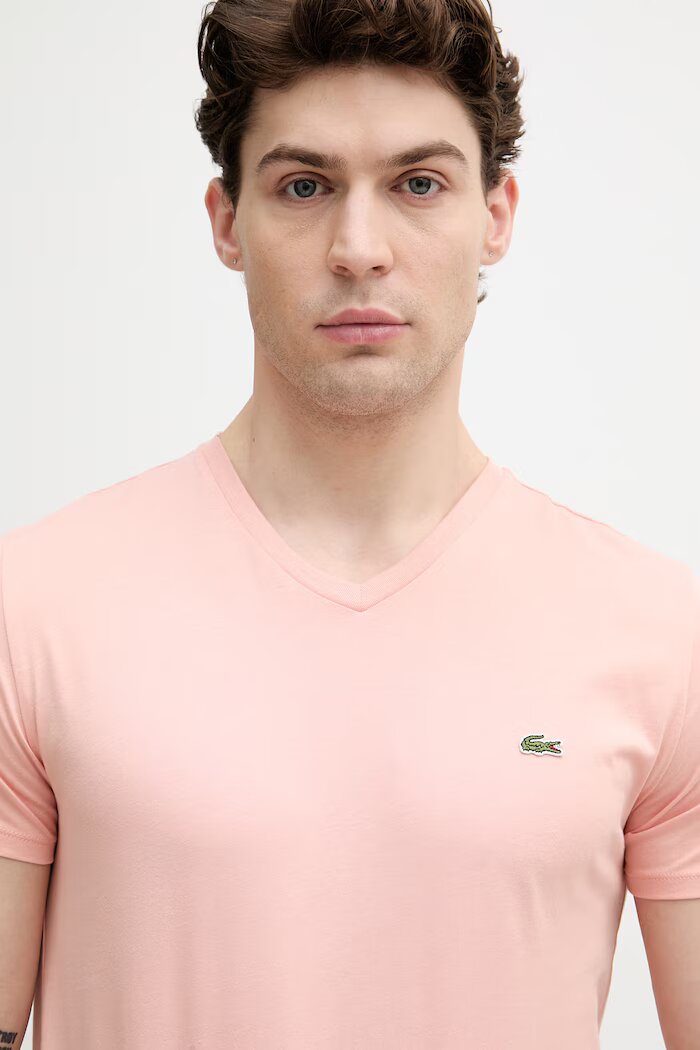 Lacoste тениска мъжка от памук оранжева TH6710
