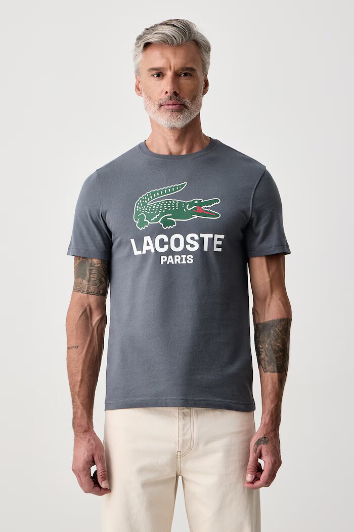 Lacoste тениска мъжка от памук синя TH5634