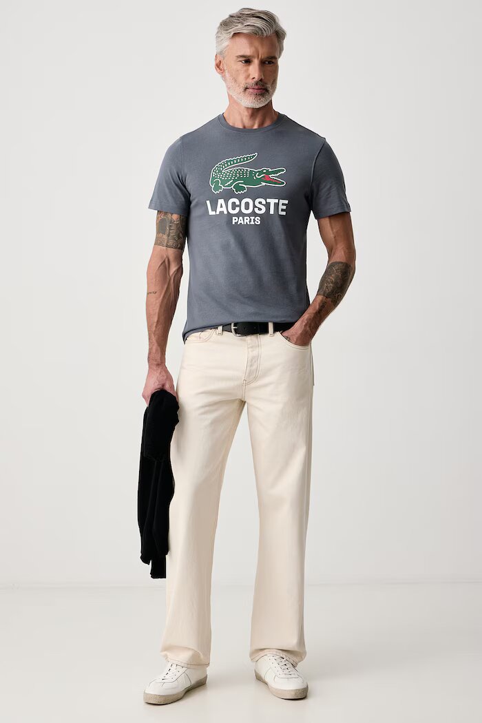 Lacoste тениска мъжка от памук синя TH5634