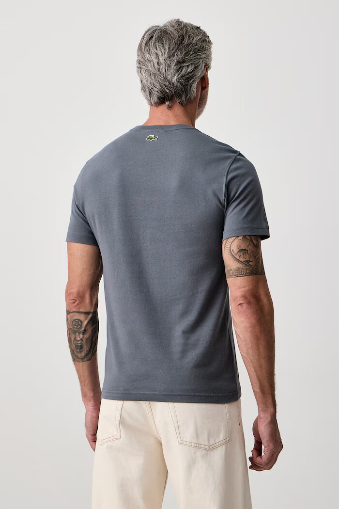 Lacoste тениска мъжка от памук синя TH5634