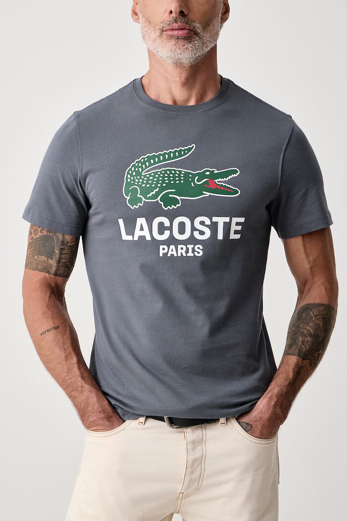 Lacoste тениска мъжка от памук синя TH5634