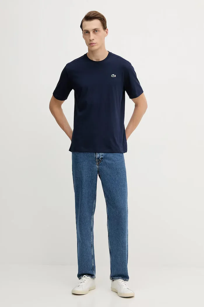 Lacoste тениска мъжка от памук тъмносиня TH7618