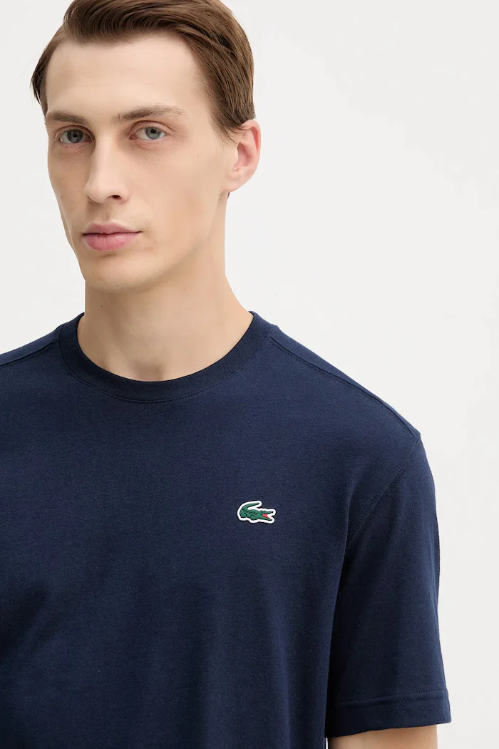 Lacoste тениска мъжка от памук тъмносиня TH7618