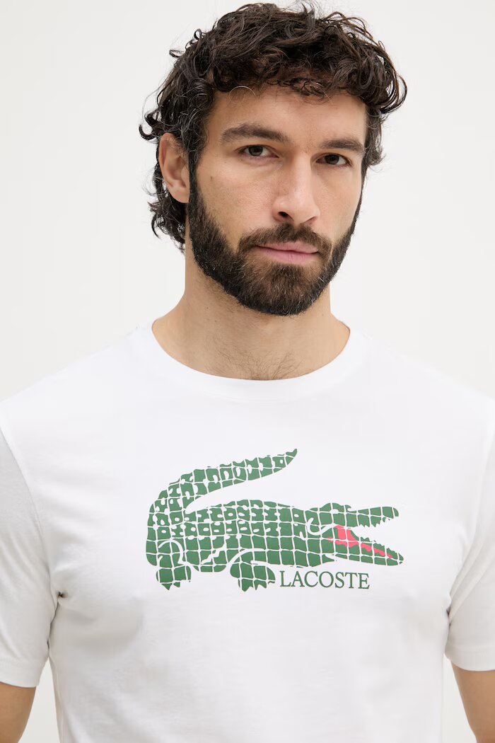 Lacoste тениска мъжка с памук бежова TH0338