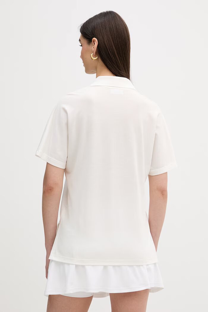 Lacoste Тениска с яка дамска в бяло PF1123