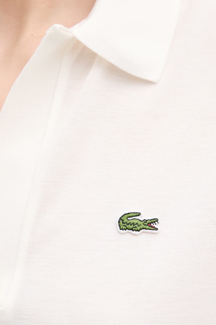 Lacoste Тениска с яка дамска в бяло PF1123