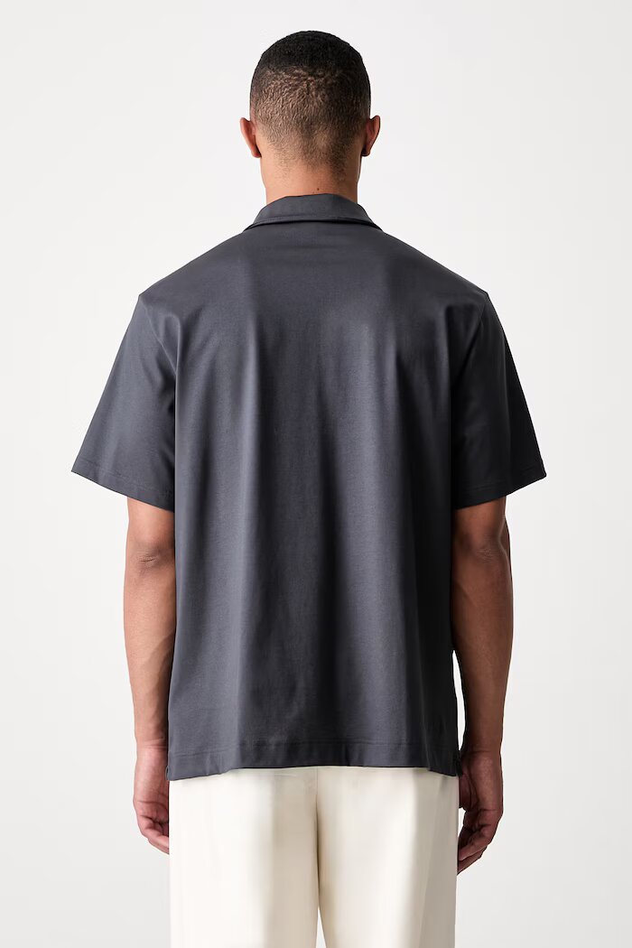 Lacoste тениска с яка мъжка от памук сива DH5928