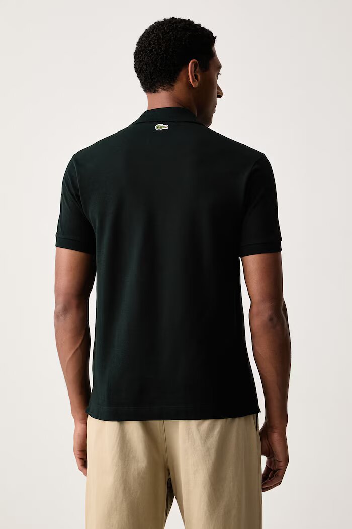 Lacoste тениска с яка мъжка от памук зелена PH0752