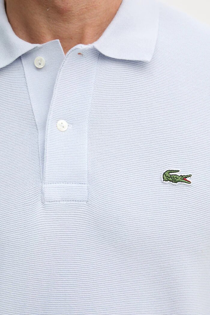 Lacoste тениска с яка мъжка памучна синя AH1043