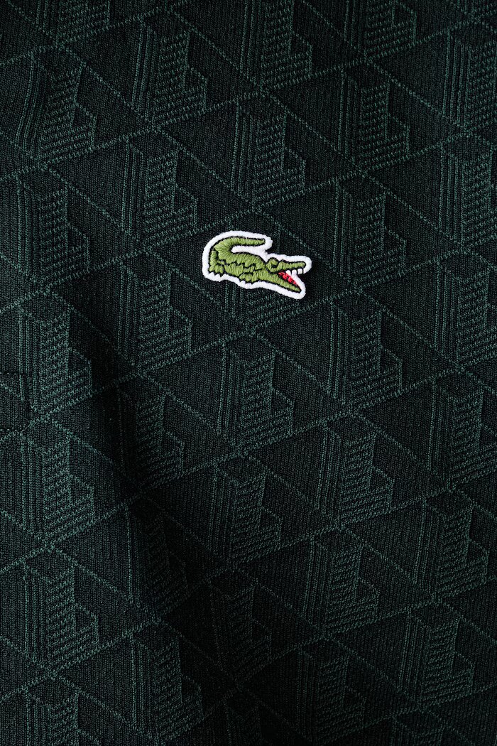 Lacoste тениска с яка мъжка зелена DH1417
