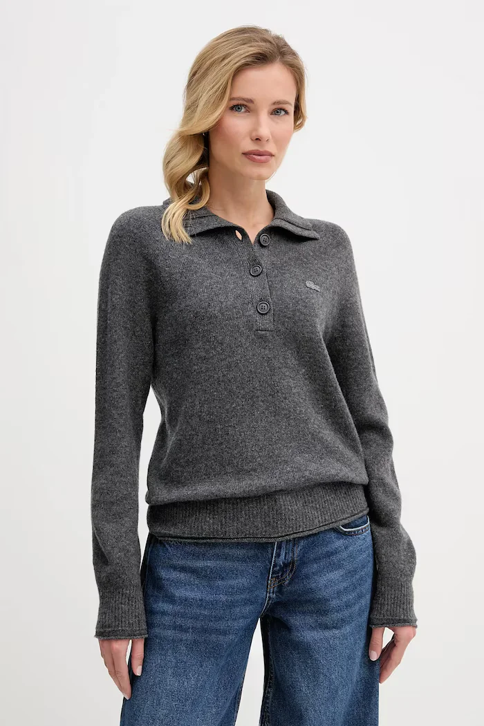 Lacoste Вълнен пуловер в сиво AF4010
