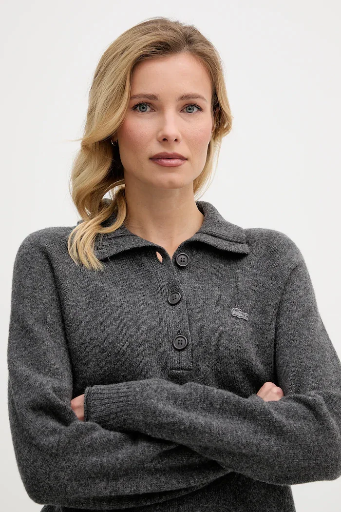 Lacoste Вълнен пуловер в сиво AF4010