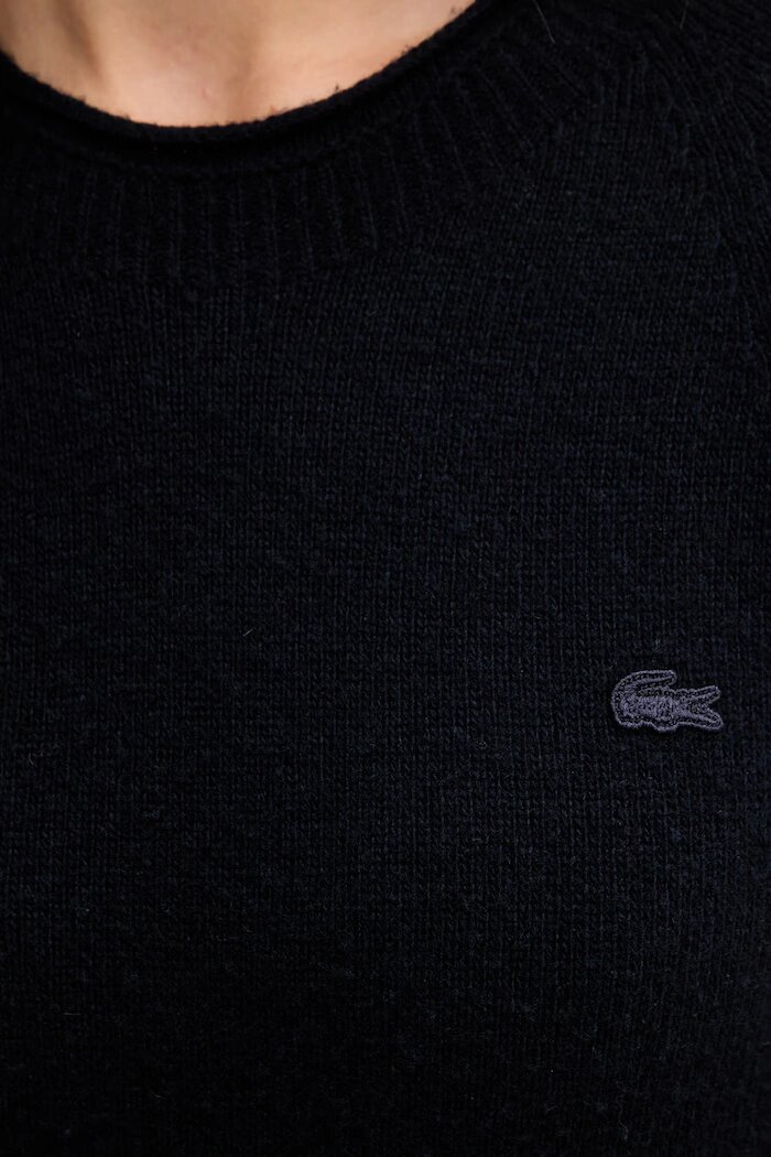 Lacoste Вълнена рокля в тъмносиньо къса разкроена EF4161