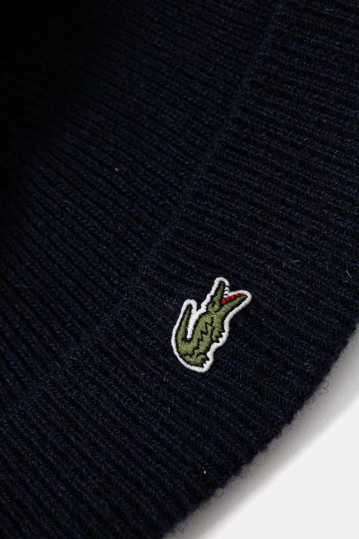 Lacoste Вълнени шапка и шал в тъмносиньо RB5385