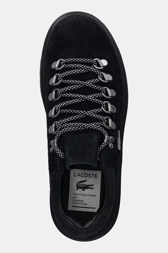 Lacoste Велурени маратонки Baseshot Winter Sneakers в тъмносиньо 50SFA0041