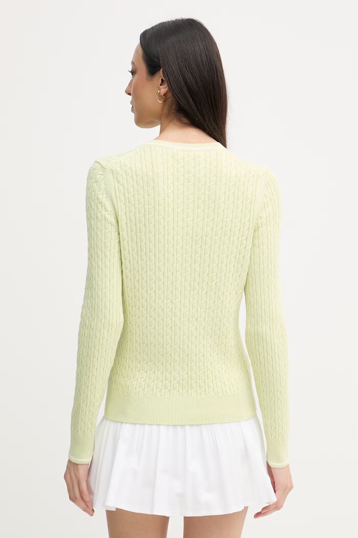 Lacoste жилетка дамска с памук зелена AF9872
