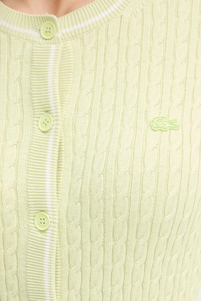 Lacoste жилетка дамска с памук зелена AF9872
