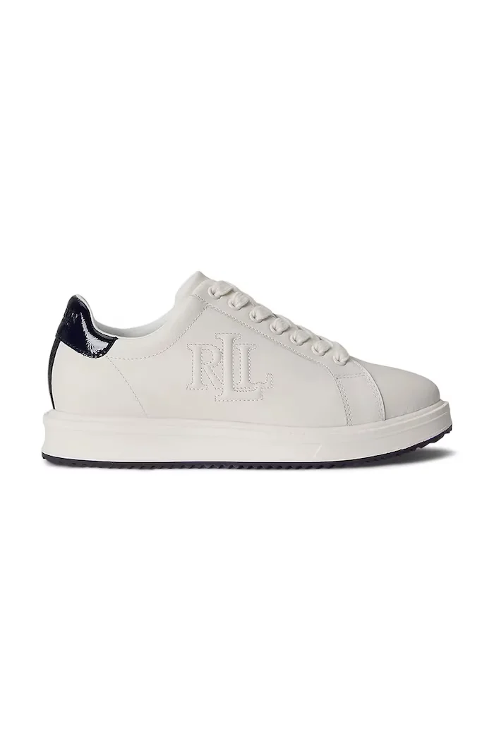 Lauren Ralph Lauren Ainsley маратонки дамски кожени бели 802959226002